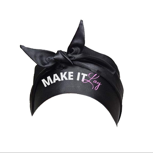 MAKE IT Lay Satin Edge Tie – O/S (Black)💰🔥 - Picture 1 of 2